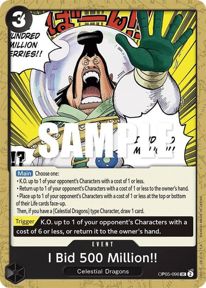 I Bid 500 Million!!, Awakening of the New Era OP05-096