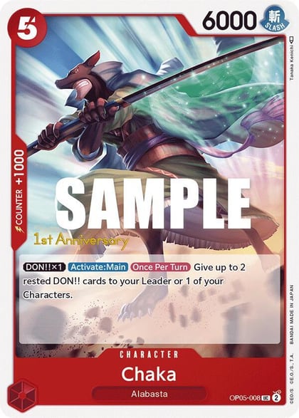 Chaka, Awakening of the New Era: 1st Anniversary Tournament Cards OP05-008