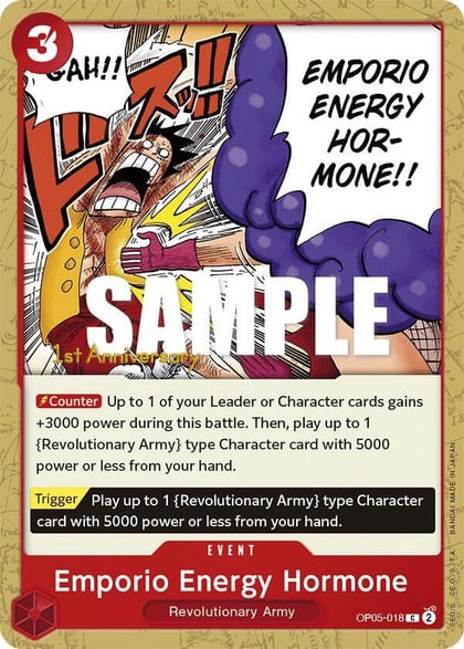 Emporio Energy Hormone, Awakening of the New Era: 1st Anniversary Tournament Cards OP05-018