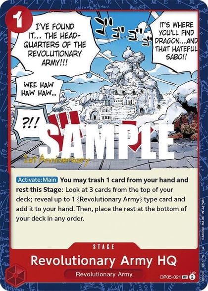 Revolutionary Army HQ, Awakening of the New Era: 1st Anniversary Tournament Cards OP05-021