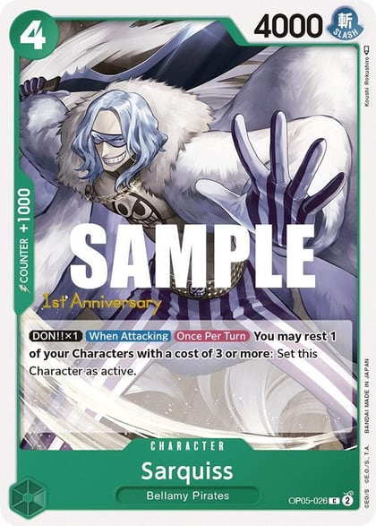 Sarquiss, Awakening of the New Era: 1st Anniversary Tournament Cards OP05-026