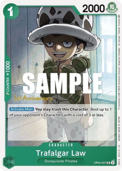 Trafalgar Law (027), Awakening of the New Era: 1st Anniversary Tournament Cards OP05-027
