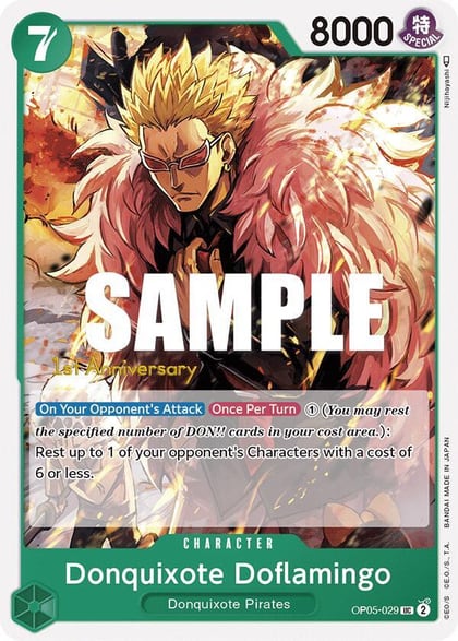 Donquixote Doflamingo (029), Awakening of the New Era: 1st Anniversary Tournament Cards OP05-029