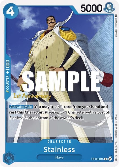 Stainless, Awakening of the New Era: 1st Anniversary Tournament Cards OP05-045
