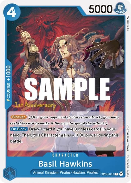 Basil Hawkins, Awakening of the New Era: 1st Anniversary Tournament Cards OP05-047