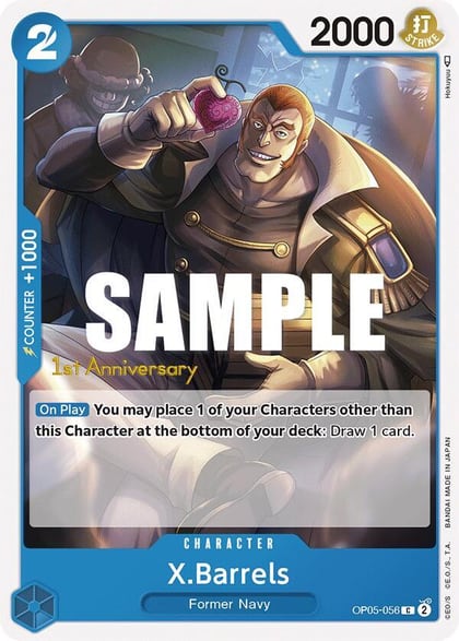 X.Barrels, Awakening of the New Era: 1st Anniversary Tournament Cards OP05-056