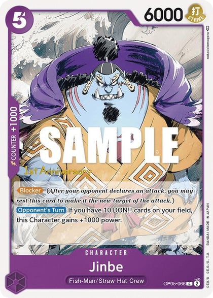 Jinbe, Awakening of the New Era: 1st Anniversary Tournament Cards OP05-066