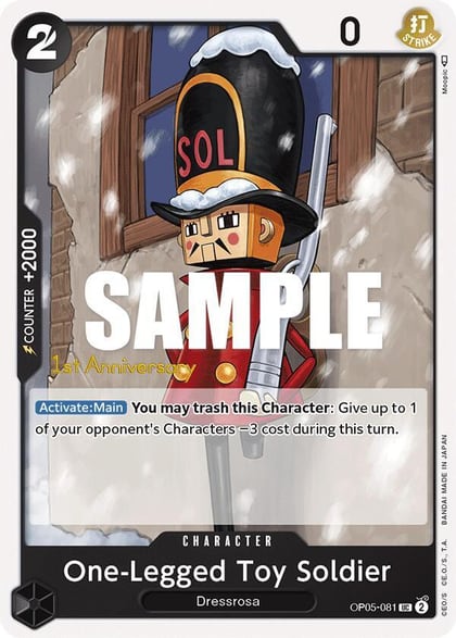 One-Legged Toy Soldier, Awakening of the New Era: 1st Anniversary Tournament Cards OP05-081