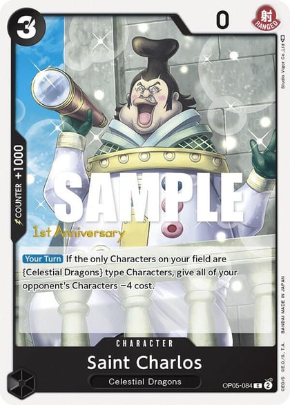 Saint Charlos, Awakening of the New Era: 1st Anniversary Tournament Cards OP05-084