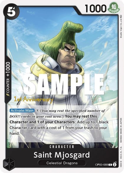 Saint Mjosgard, Awakening of the New Era: 1st Anniversary Tournament Cards OP05-089