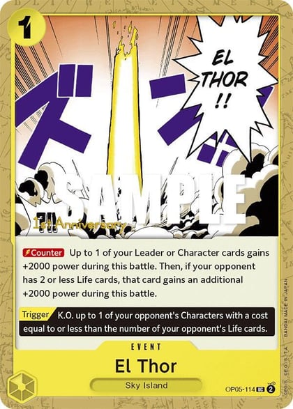 El Thor, Awakening of the New Era: 1st Anniversary Tournament Cards OP05-114