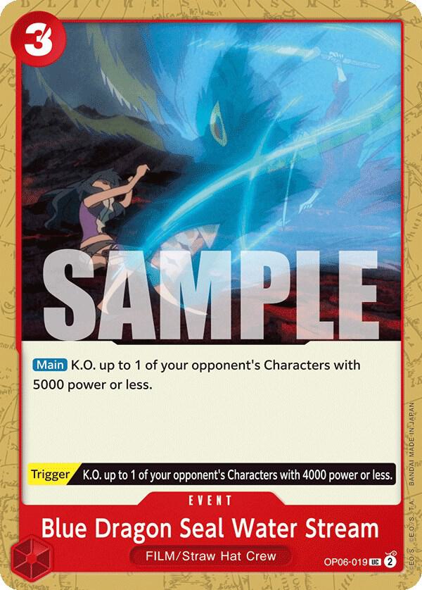 Blue Dragon Seal Water Stream, Wings of the Captain OP06-019