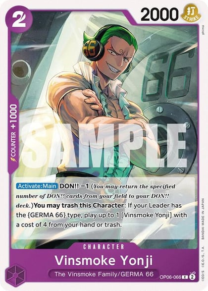 Vinsmoke Yonji (066), Wings of the Captain OP06-066