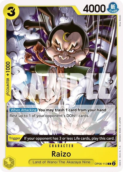 Raizo, Wings of the Captain OP06-112