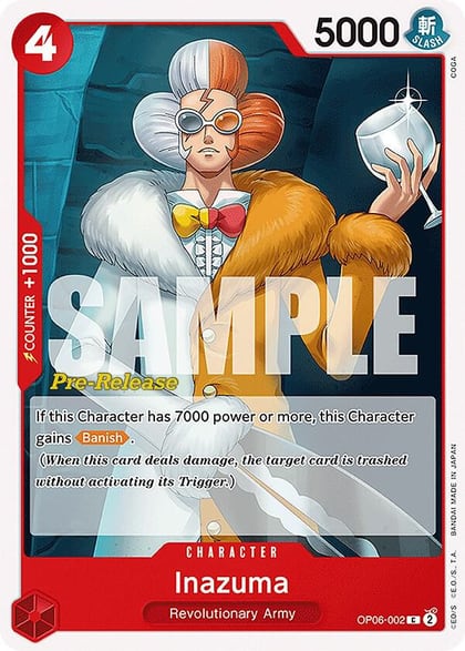 Inazuma, Wings of the Captain Pre-Release Cards OP06-002