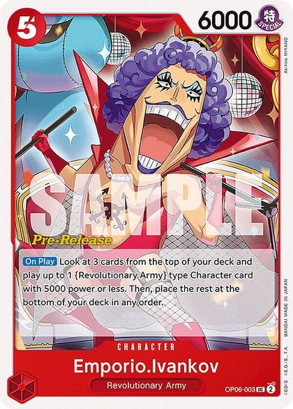 Emporio.Ivankov, Wings of the Captain Pre-Release Cards OP06-003