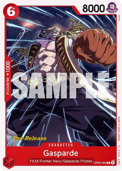 Gasparde, Wings of the Captain Pre-Release Cards OP06-005