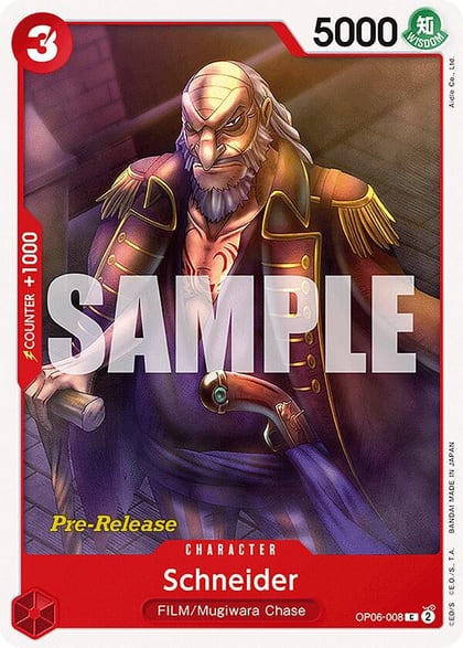 Schneider, Wings of the Captain Pre-Release Cards OP06-008