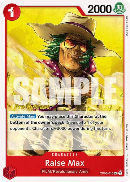 Raise Max, Wings of the Captain Pre-Release Cards OP06-016