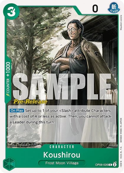 Koushirou, Wings of the Captain Pre-Release Cards OP06-026