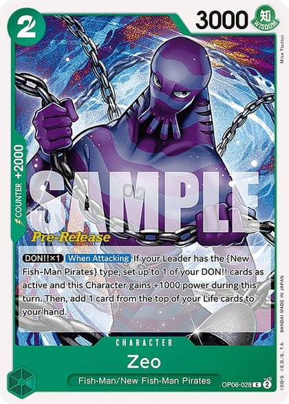 Zeo, Wings of the Captain Pre-Release Cards OP06-028