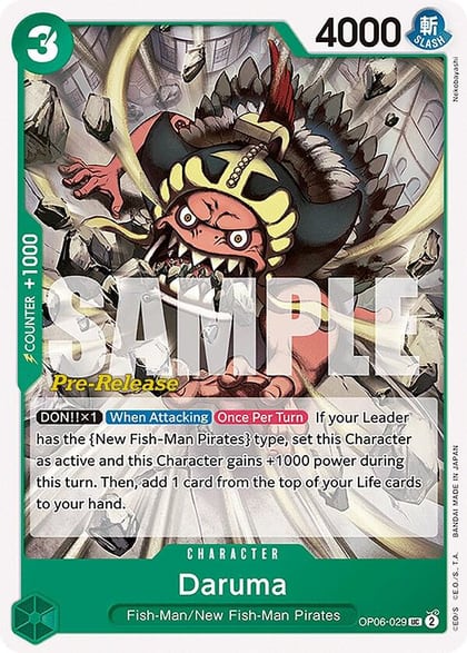 Daruma, Wings of the Captain Pre-Release Cards OP06-029