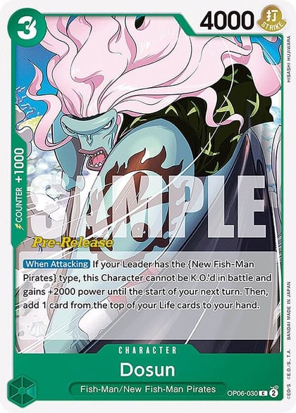 Dosun, Wings of the Captain Pre-Release Cards OP06-030