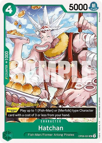 Hatchan, Wings of the Captain Pre-Release Cards OP06-031