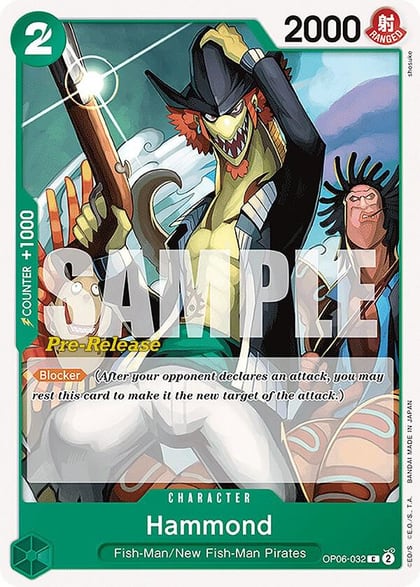 Hammond, Wings of the Captain Pre-Release Cards OP06-032