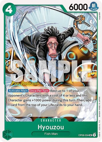 Hyouzou, Wings of the Captain Pre-Release Cards OP06-034