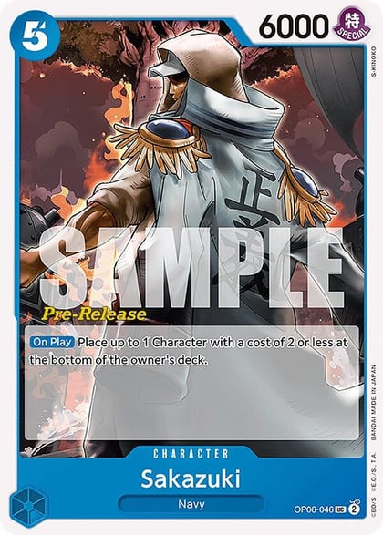 Sakazuki, Wings of the Captain Pre-Release Cards OP06-046