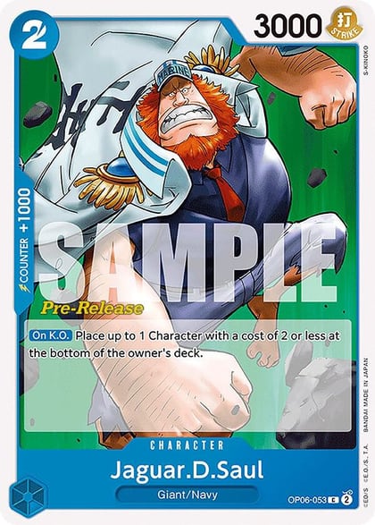 Jaguar.D.Saul, Wings of the Captain Pre-Release Cards OP06-053