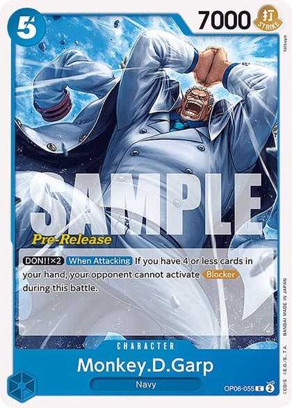 Monkey.D.Garp, Wings of the Captain Pre-Release Cards OP06-055
