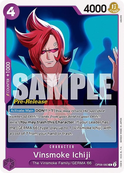Vinsmoke Ichiji (060), Wings of the Captain Pre-Release Cards OP06-060