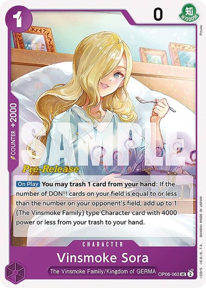 Vinsmoke Sora, Wings of the Captain Pre-Release Cards OP06-063