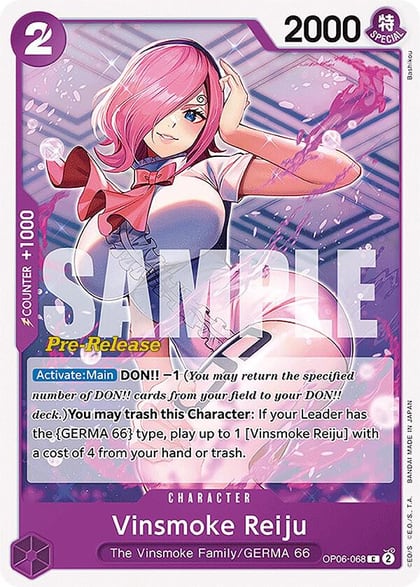 Vinsmoke Reiju (068), Wings of the Captain Pre-Release Cards OP06-068