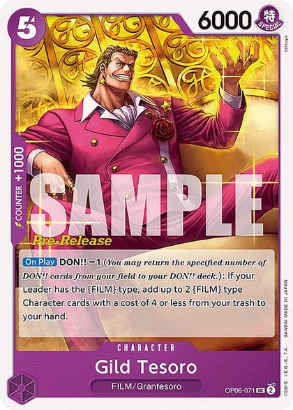 Gild Tesoro, Wings of the Captain Pre-Release Cards OP06-071