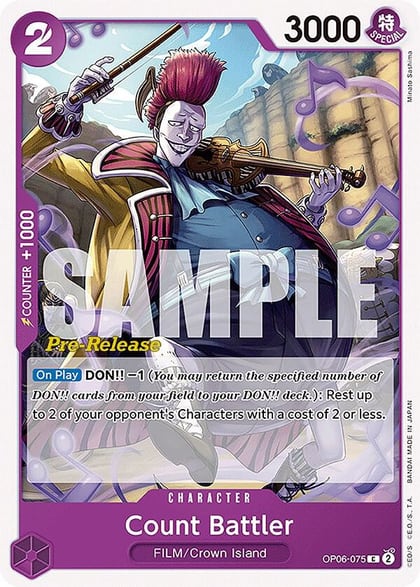 Count Battler, Wings of the Captain Pre-Release Cards OP06-075