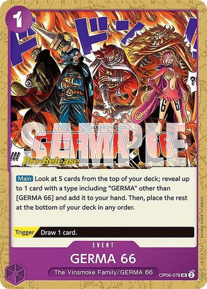 GERMA 66, Wings of the Captain Pre-Release Cards OP06-078