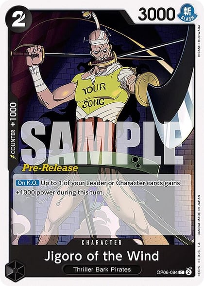 Jigoro of the Wind, Wings of the Captain Pre-Release Cards OP06-084