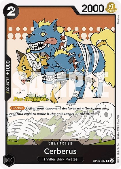 Cerberus, Wings of the Captain Pre-Release Cards OP06-087