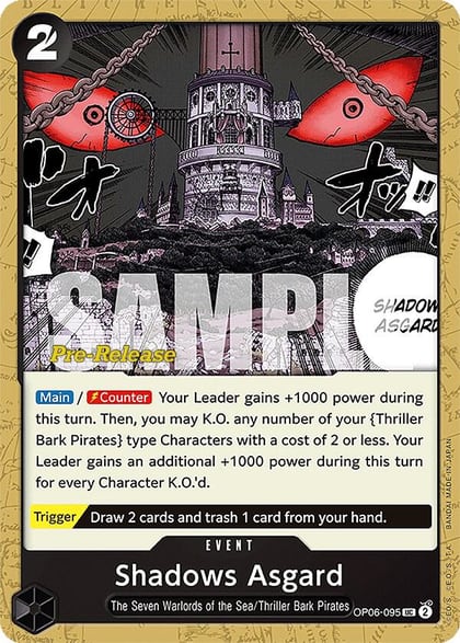 Shadows Asgard, Wings of the Captain Pre-Release Cards OP06-095