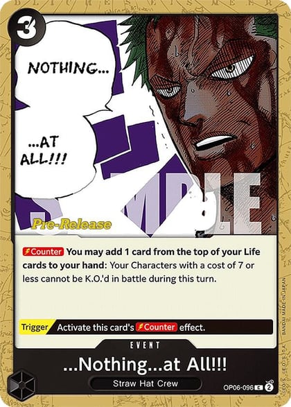 ...Nothing...at All!!!, Wings of the Captain Pre-Release Cards OP06-096