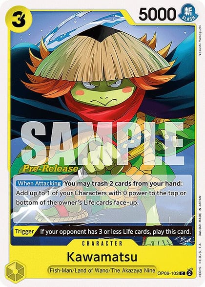 Kawamatsu, Wings of the Captain Pre-Release Cards OP06-103
