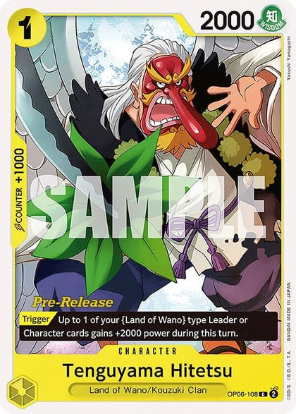 Tenguyama Hitetsu, Wings of the Captain Pre-Release Cards OP06-108
