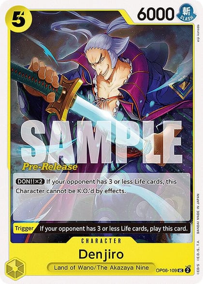 Denjiro, Wings of the Captain Pre-Release Cards OP06-109