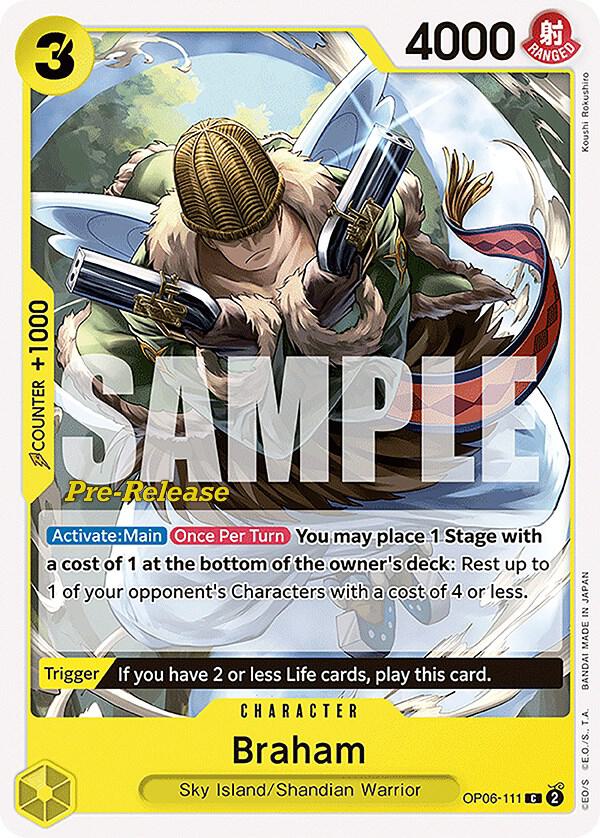 Braham, Wings of the Captain Pre-Release Cards OP06-111