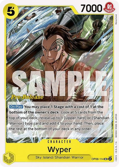 Wyper, Wings of the Captain Pre-Release Cards OP06-114