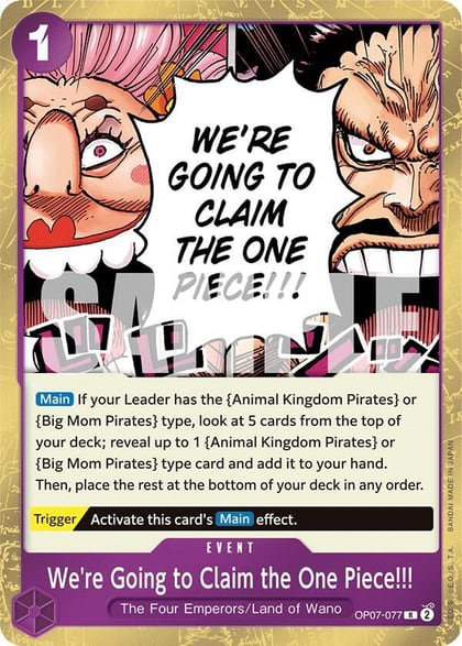 We're Going to Claim the One Piece!!!, 500 Years in the Future OP07-077