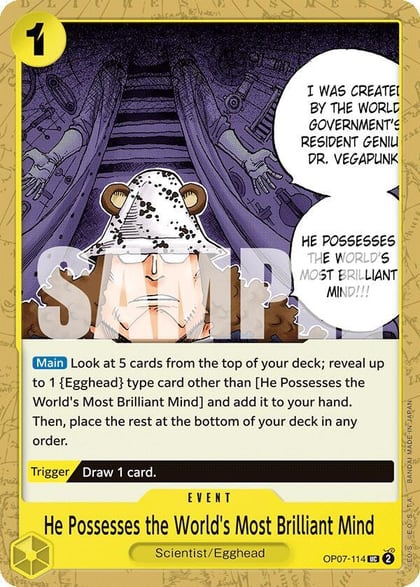 He Possesses the World's Most Brilliant Mind, 500 Years in the Future OP07-114